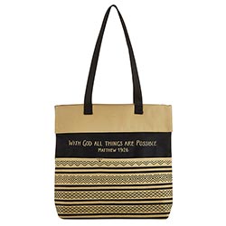 With God - Inspirational Tote Bag with Pockets